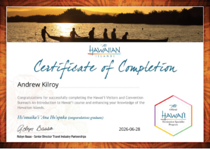 Hawaii Certificate 1