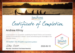 Hawaii Certificate 2